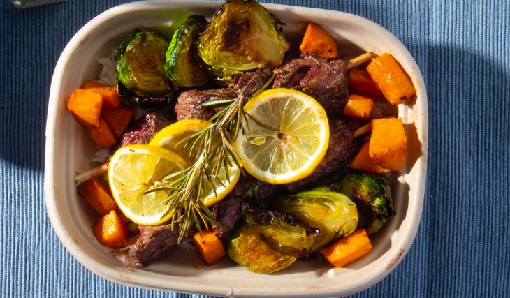 Lemon Rosemary Beef Kabobs
