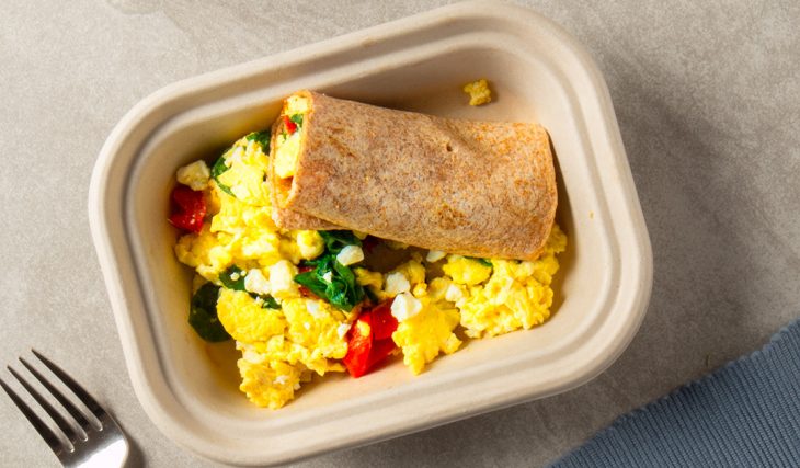 Spinach Feta Breakfast Wrap