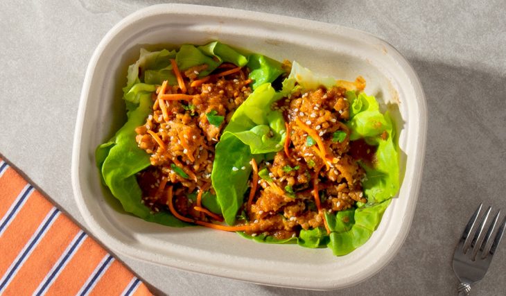 Thai Peanut Chicken Lettuce Cups