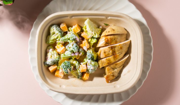 Grilled Chicken with Broccoli Salad