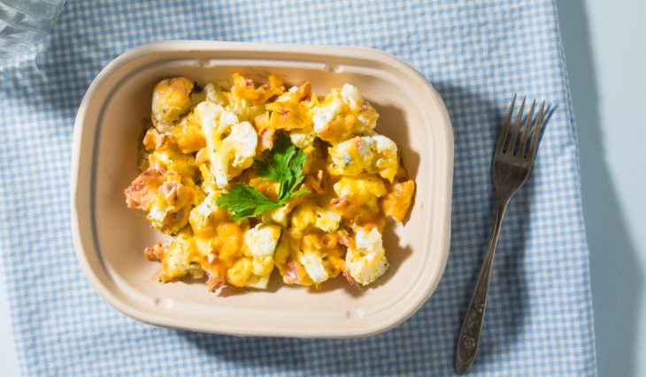 Cheesy Bacon Cauliflower Bake