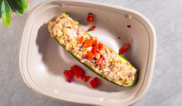 Italian Sausage Stuffed Zucchini