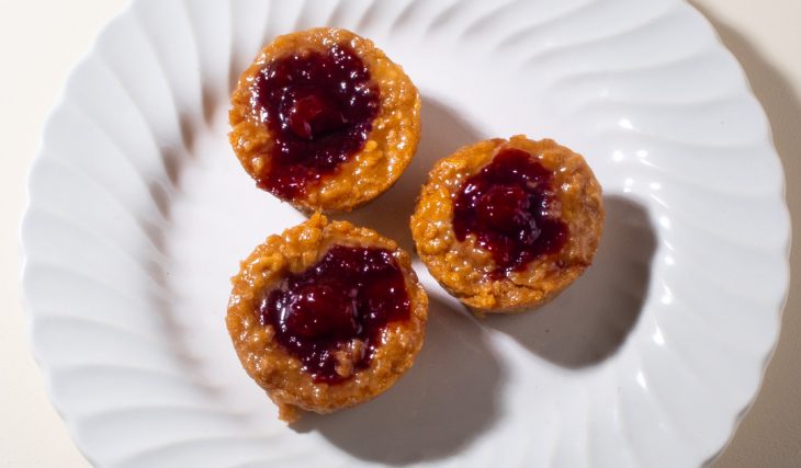 Strawberry Kissed Almond Butter Muffins