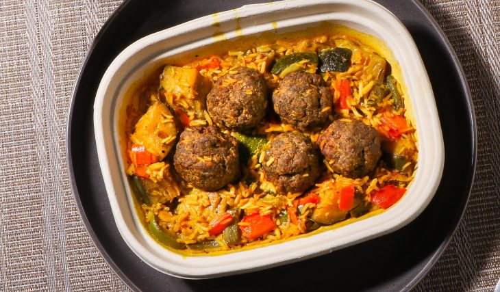 Indian Spiced Meatballs and Ratatouille