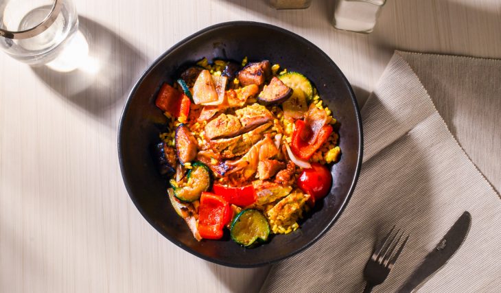 Moroccan Chicken and Rice Bowl