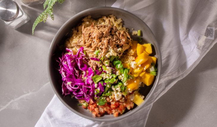 Crispy Carnitas Quinoa Bowl