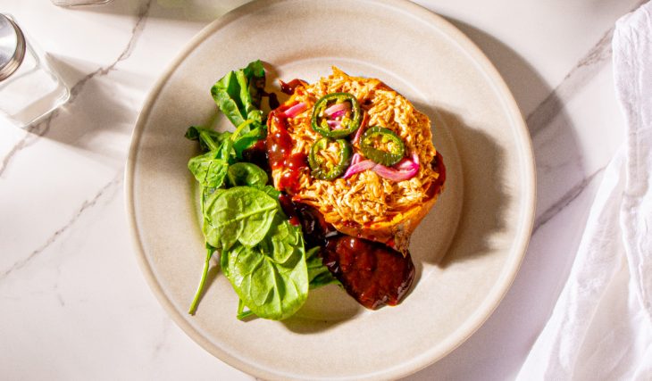 Twice Baked Barbecue Sweet Potatoes