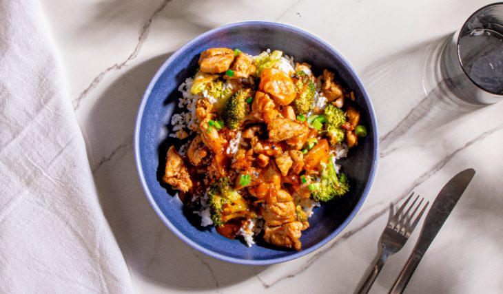 Slow Cooked Sesame Chicken Bowl