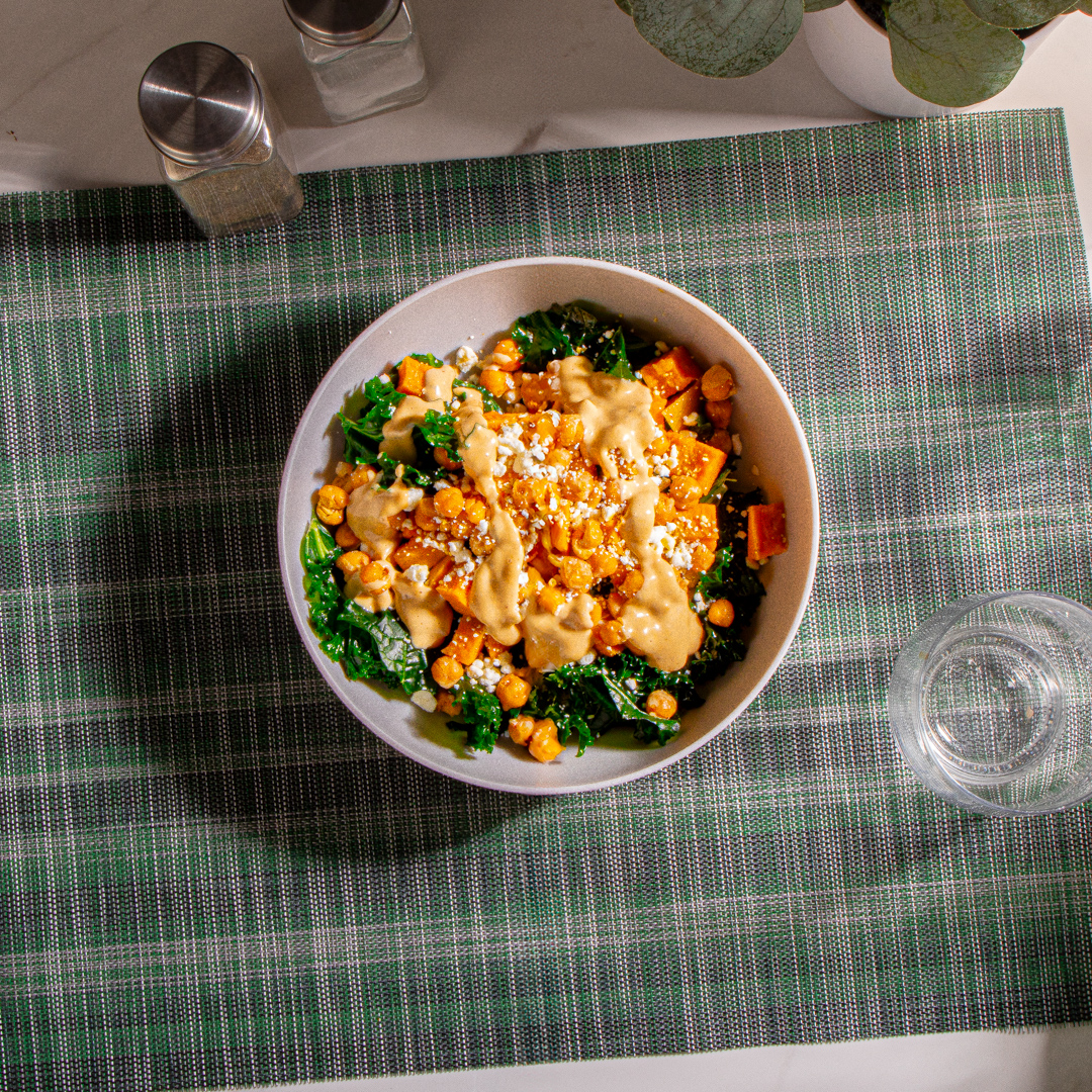 Vegetarian Feta Kale Bowl