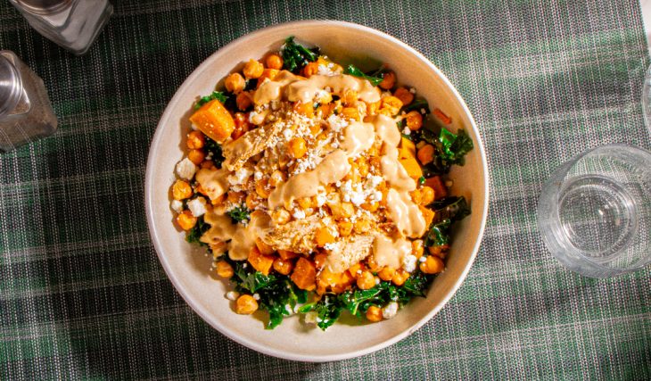Feta Kale Bowl with Chicken