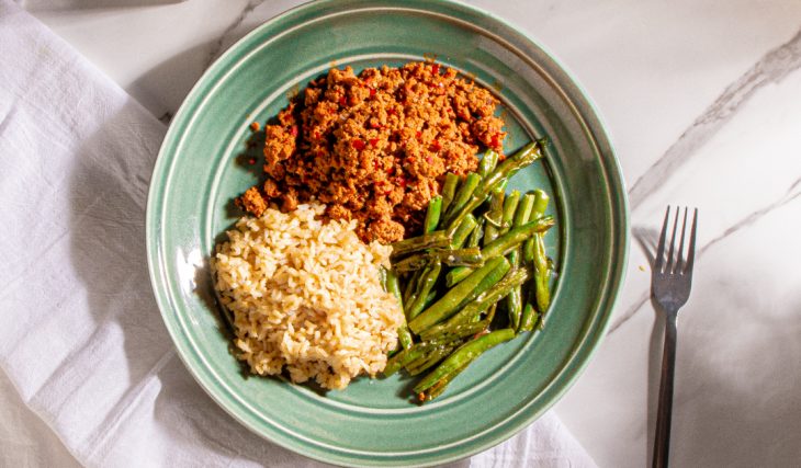 Chili Garlic Turkey and Green Bean Stir Fry