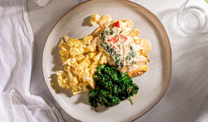 Chicken Florentine with Cauliflower