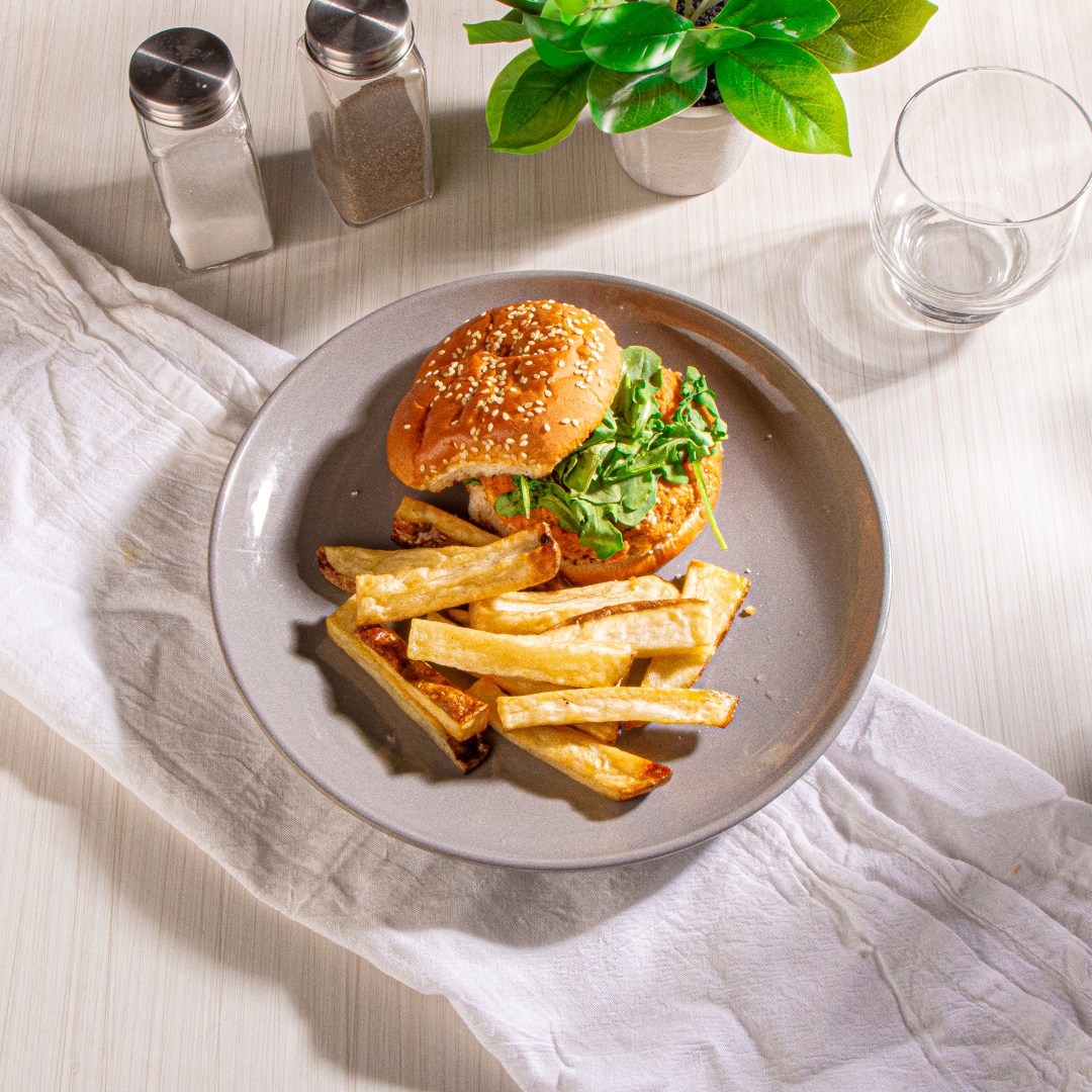 White Bean and Sweet Potato Veggie Burger