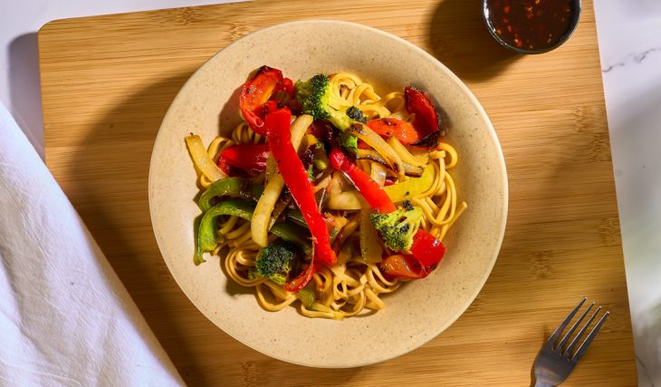 Teriyaki Tofu and Noodle Stir Fry