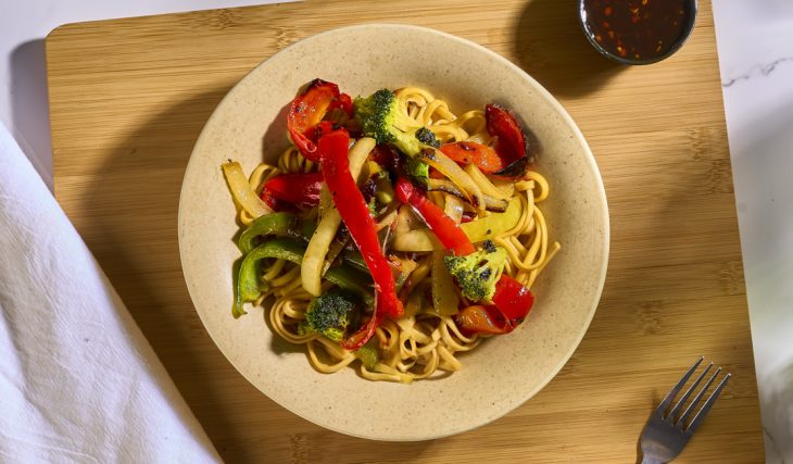 Teriyaki Tofu and Noodle Stir Fry