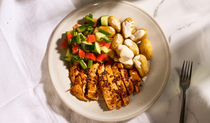 Roasted Red Pepper Chicken and Potatoes