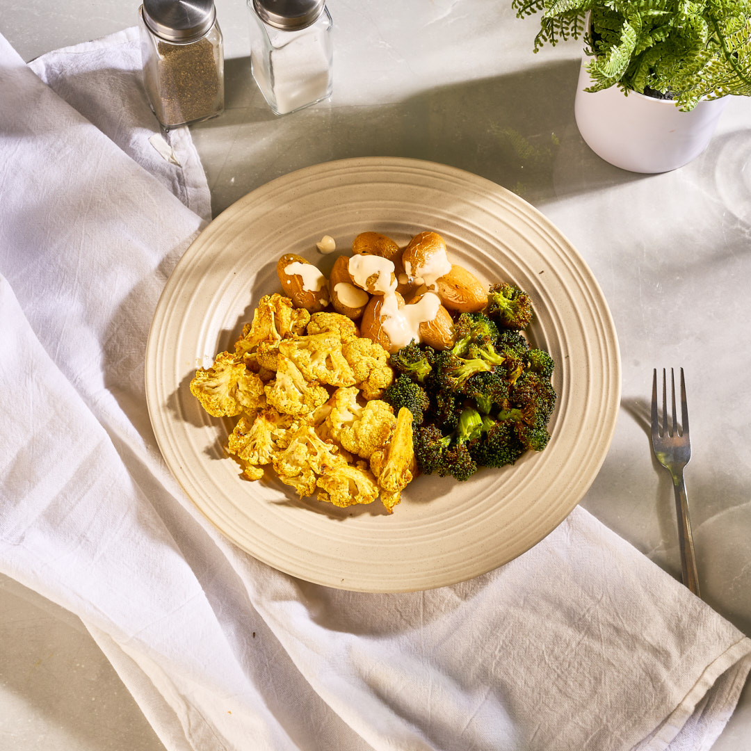 Zesty Lemon & Spiced Oven-Baked Cauliflower with Potatoes