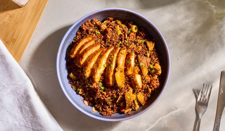 Moroccan Quinoa with Chicken Thighs